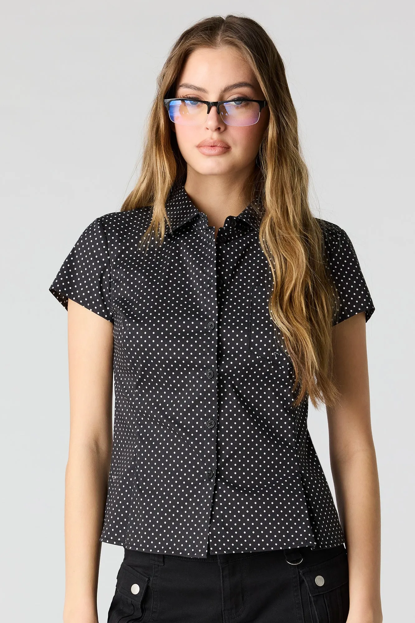 Button-Up Fitted Shirt sold by Urban Planet