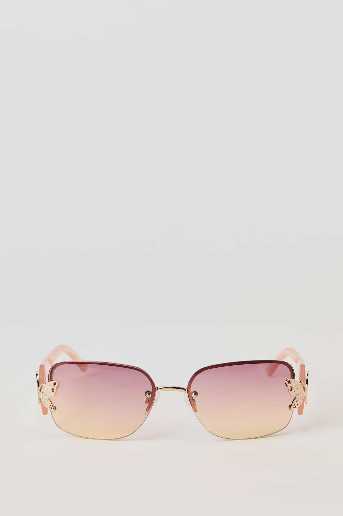 Rimless Butterfly Sunglasses sold by Urban Planet product image thumbnail 2