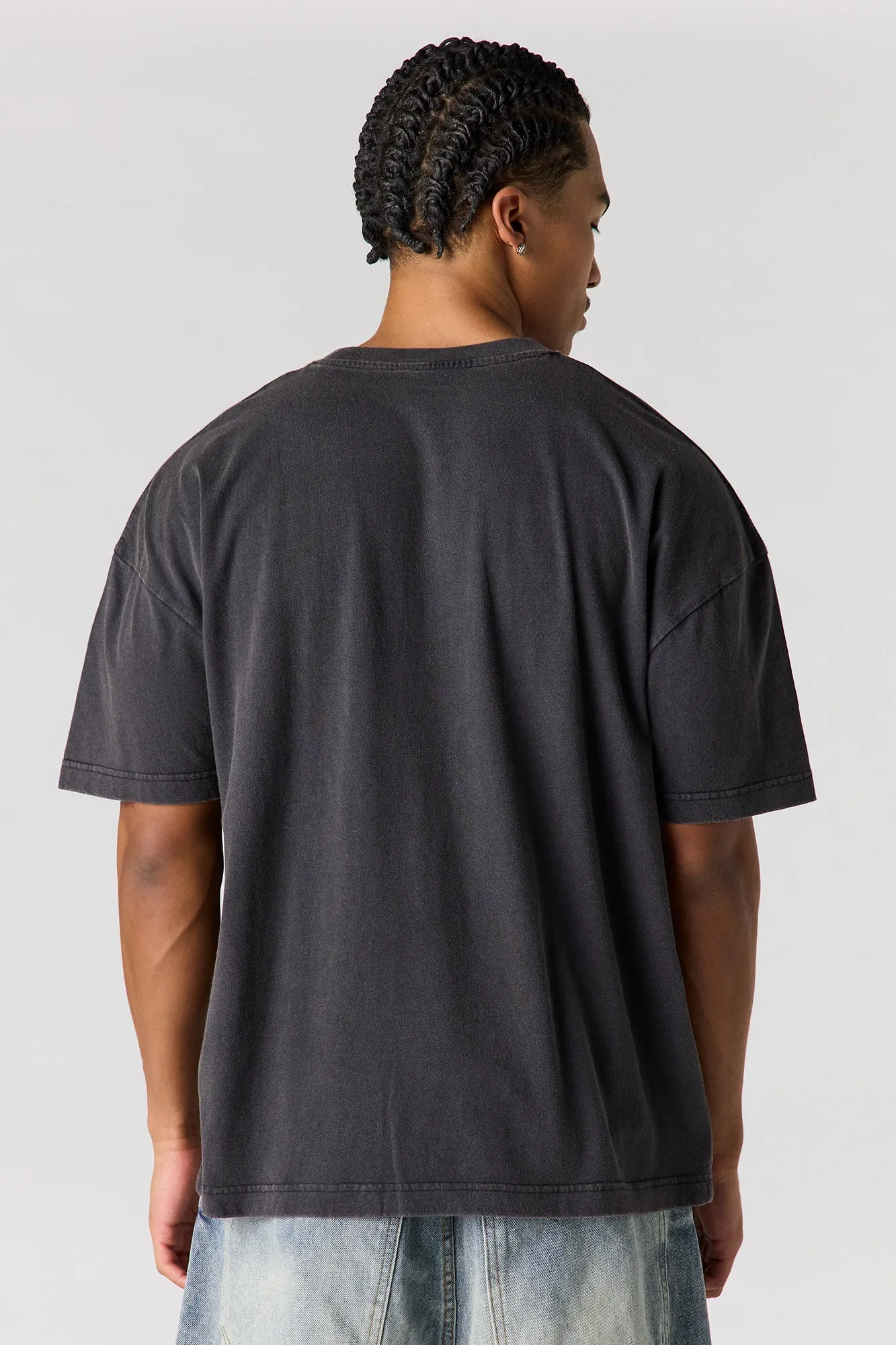 Rose Graphic Washed Relaxed T-Shirt sold by Urban Planet product image thumbnail 2