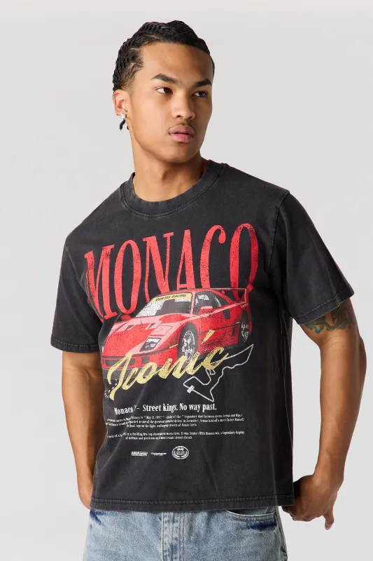 Monaco Graphic Washed T-Shirt made by Urban Planet
