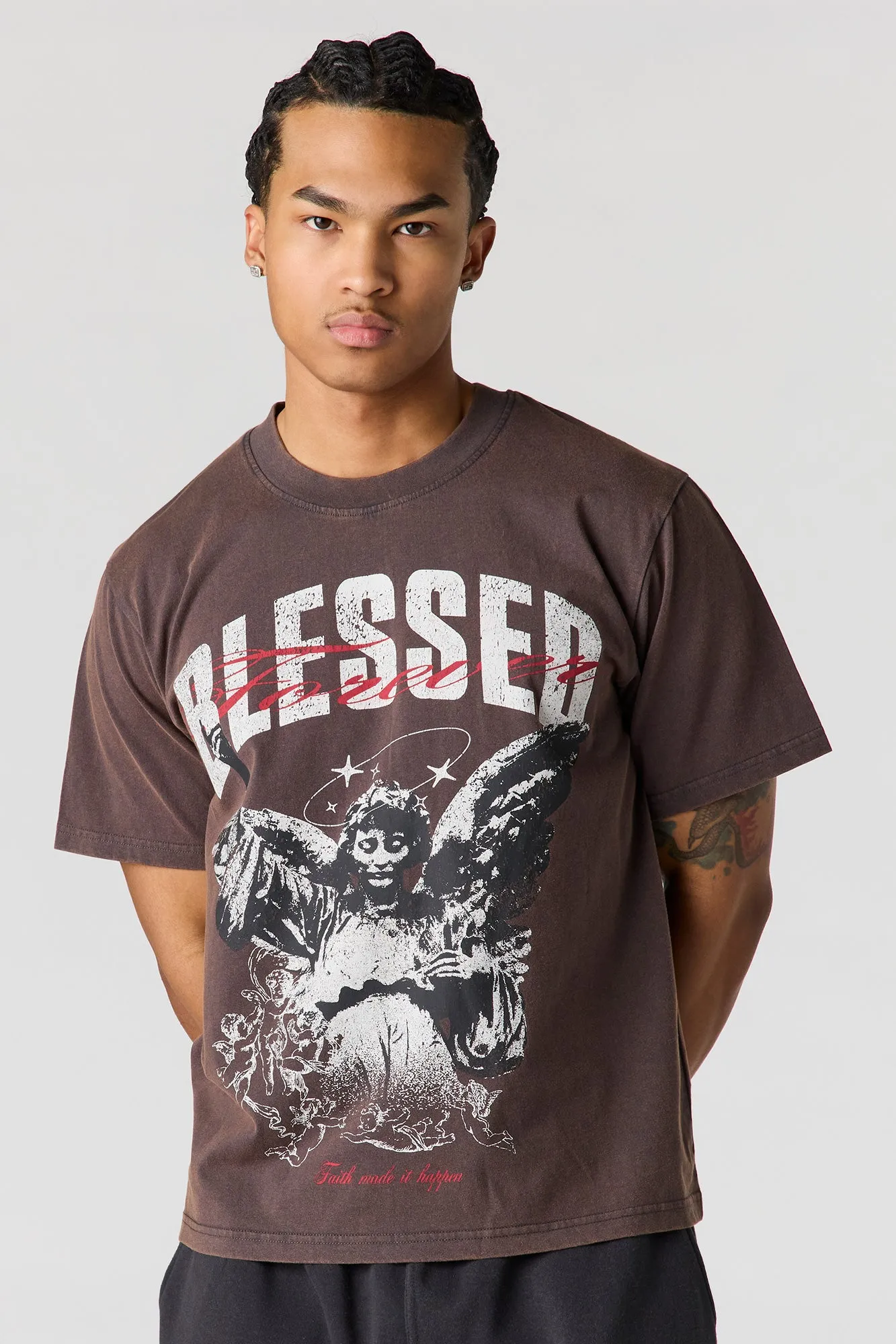 Graphic Washed T-Shirt sold by Urban Planet product image thumbnail 4