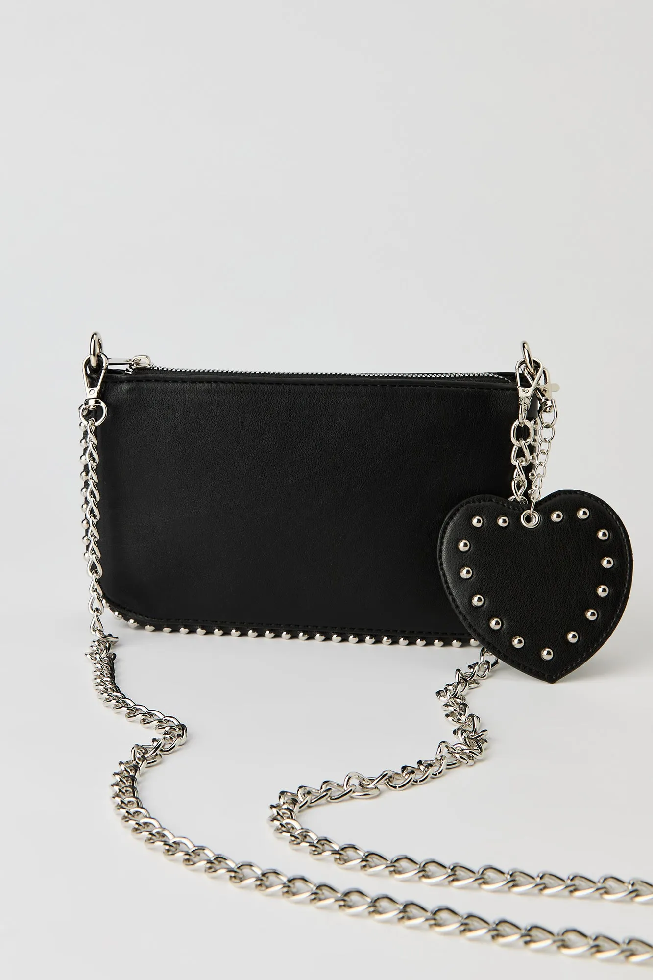 Studded Crossbody Bag with Heart Keychain sold by Urban Planet product image thumbnail 4