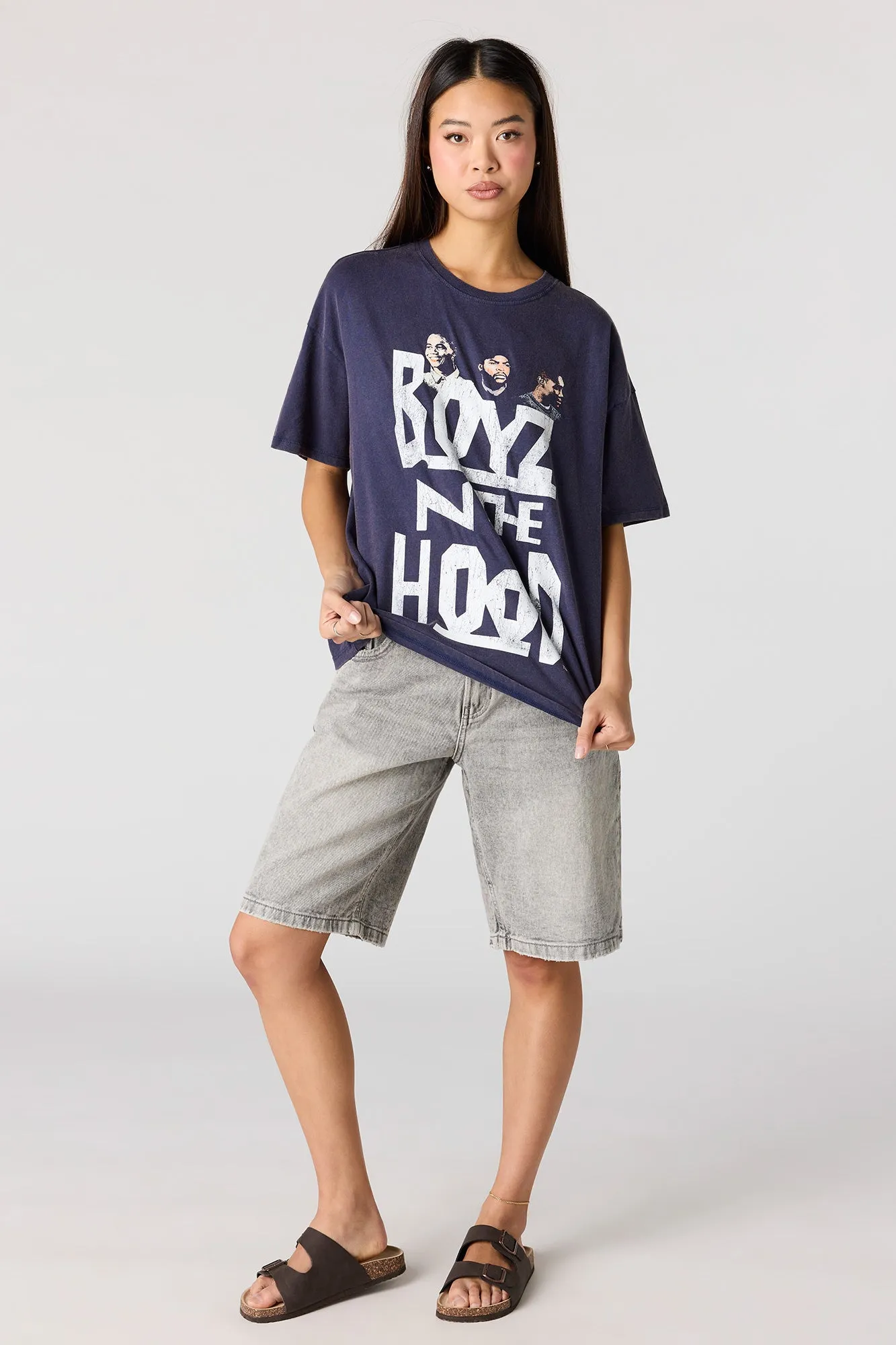 Boyz n the Hood Graphic Washed Boyfriend T-Shirt sold by Urban Planet product image thumbnail 2