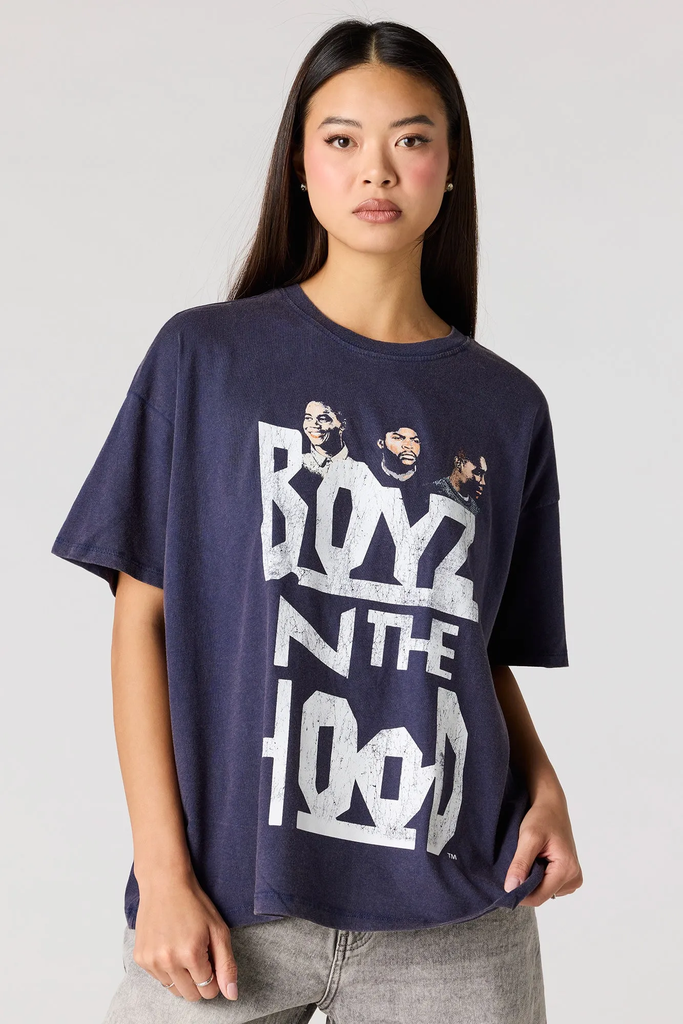 Boyz n the Hood Graphic Washed Boyfriend T-Shirt sold by Urban Planet