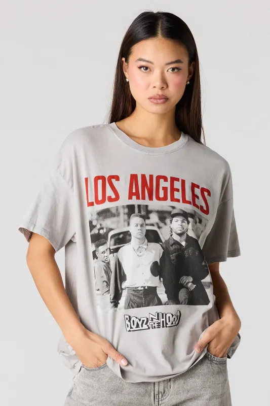 Boyz n the Hood Graphic Washed Boyfriend T-Shirt made by Urban Planet