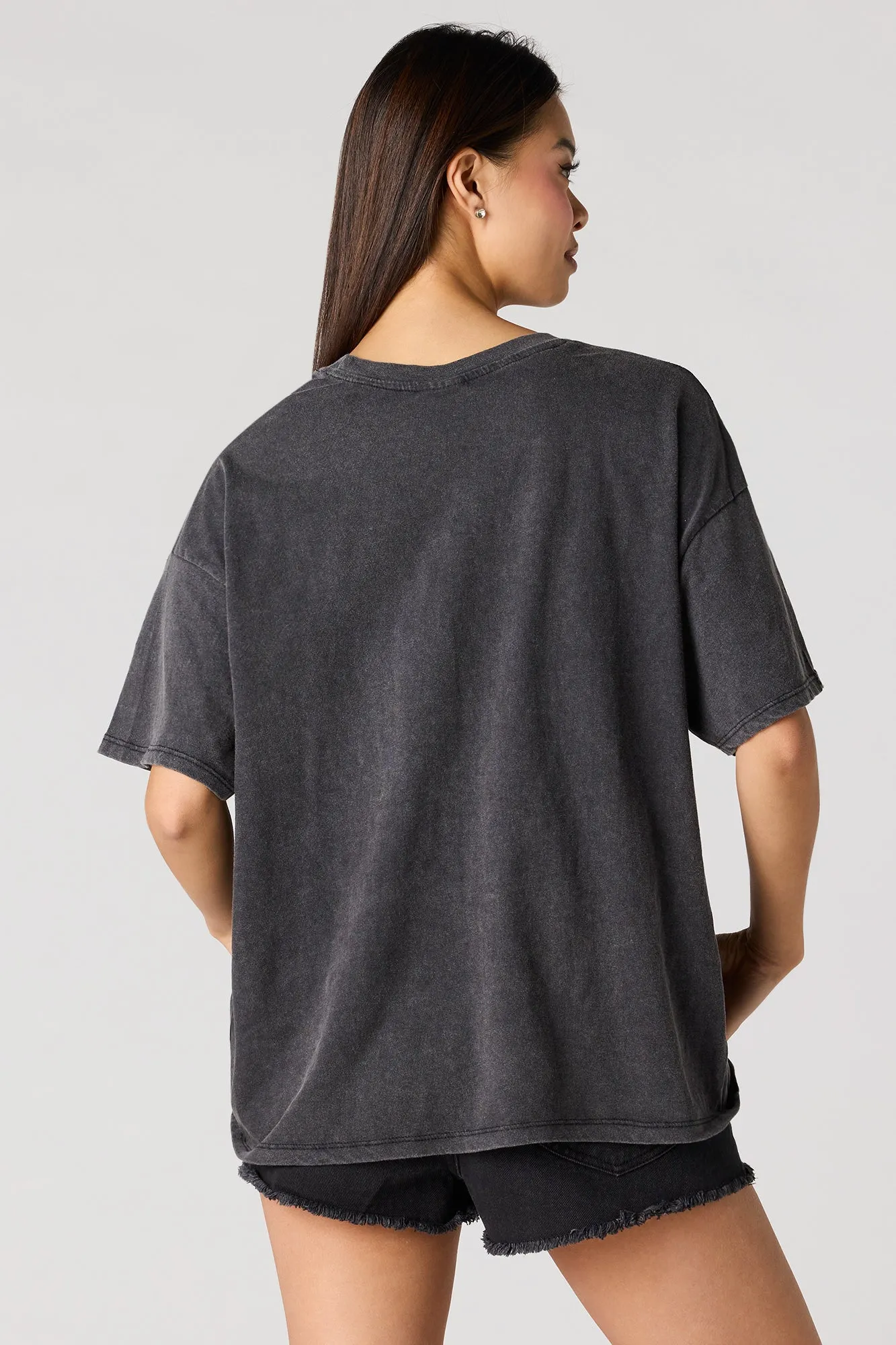 AC/DC Graphic Washed Boyfriend T-Shirt sold by Urban Planet product image thumbnail 2