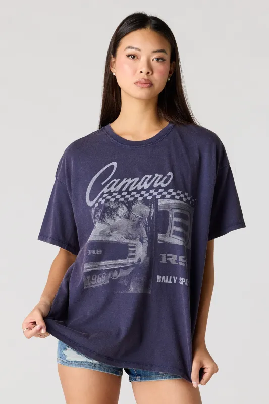 Camaro Graphic Washed Boyfriend T-Shirt made by Stitches