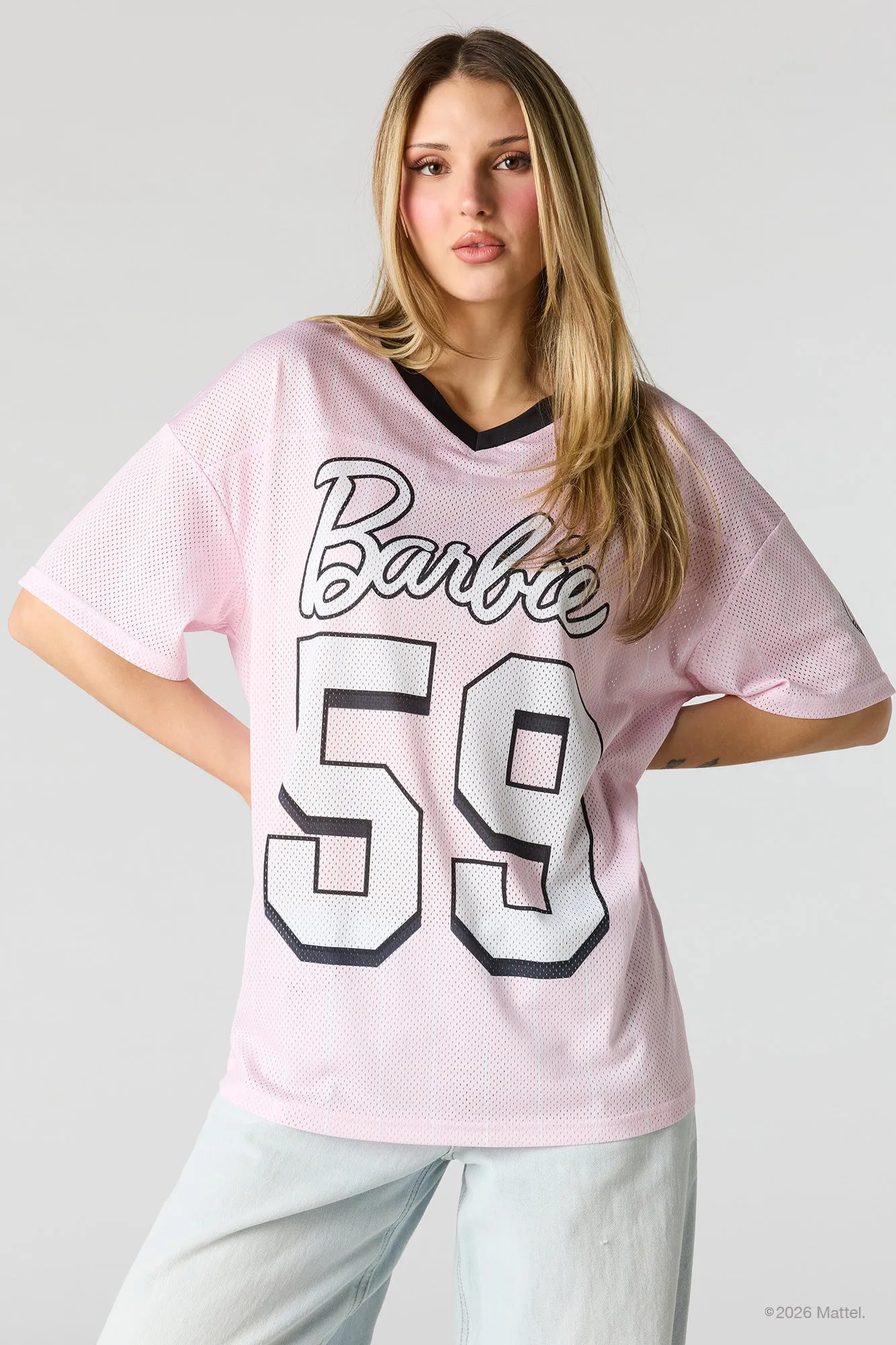 Barbie™ Graphic Mesh Jersey sold by Urban Planet