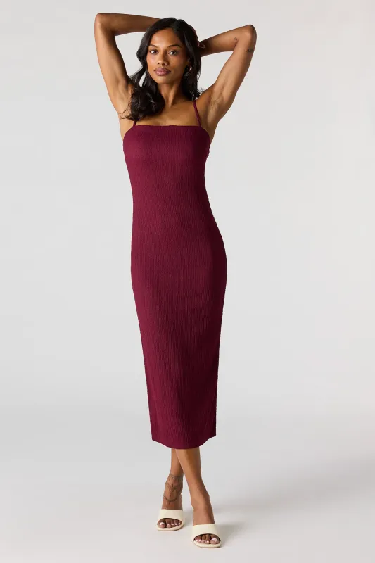 Braless Textured Midi Dress made by Stitches