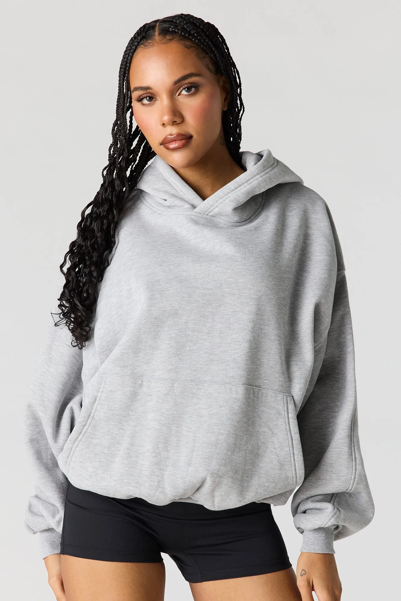 Luxe Fleece Boxy Hoodie sold by Urban Planet product image thumbnail 5
