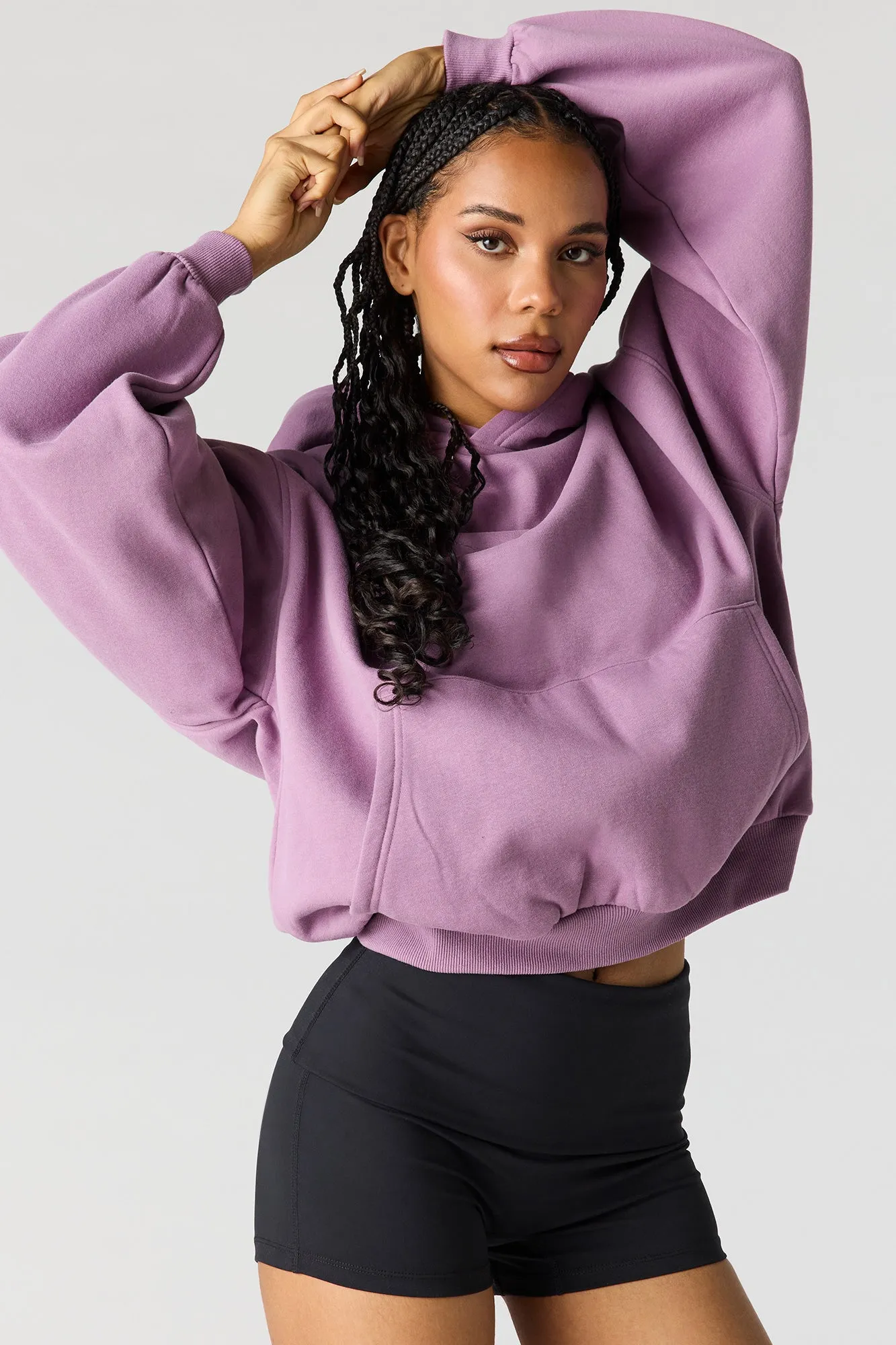 Luxe Fleece Boxy Hoodie sold by Urban Planet product image thumbnail 4
