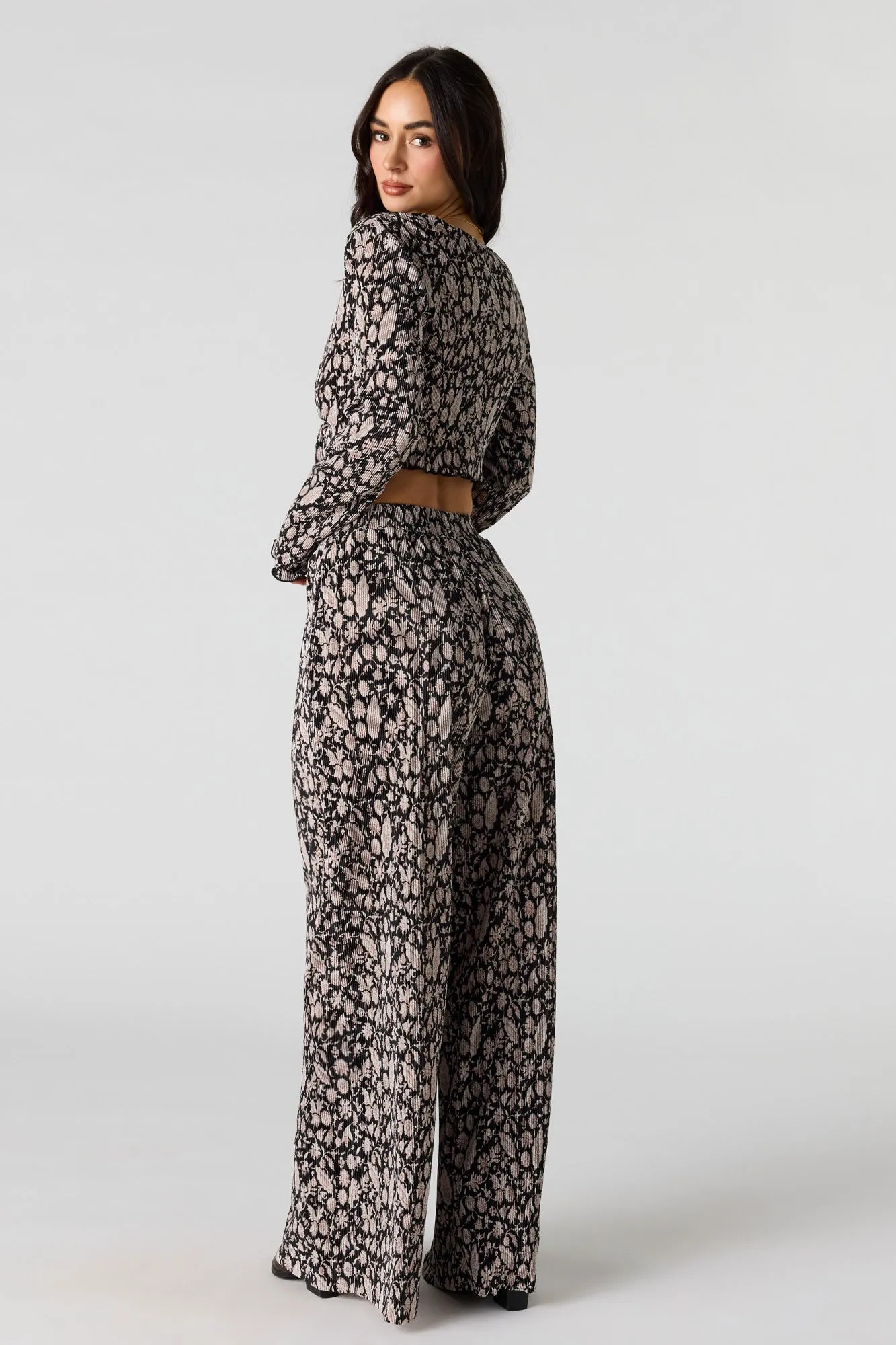 Ribbed Wide Leg Pant sold by Urban Planet product image thumbnail 3