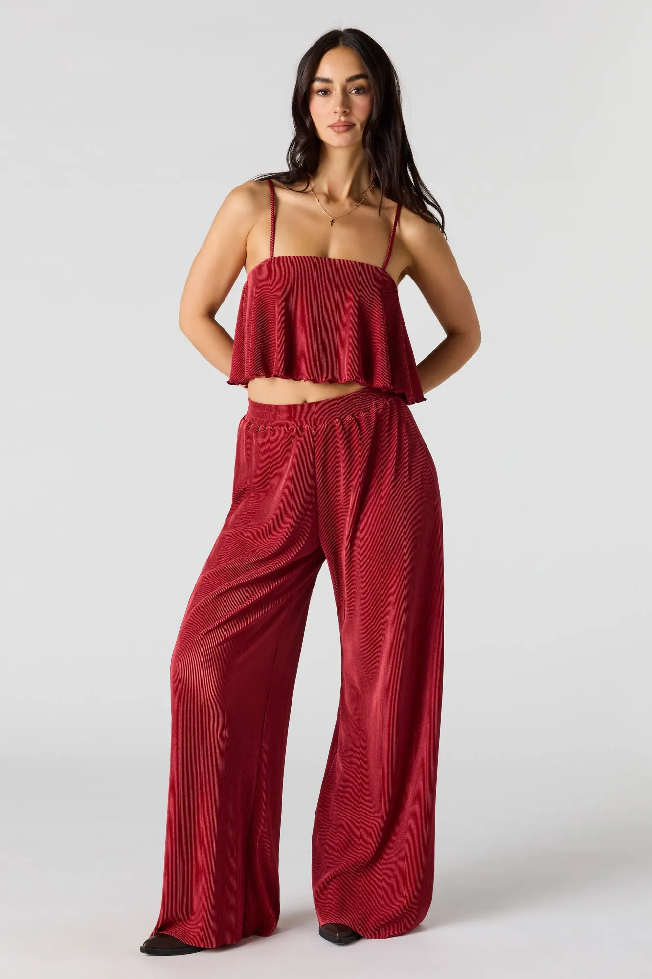 Ribbed Flowy Tank sold by Urban Planet product image thumbnail 3