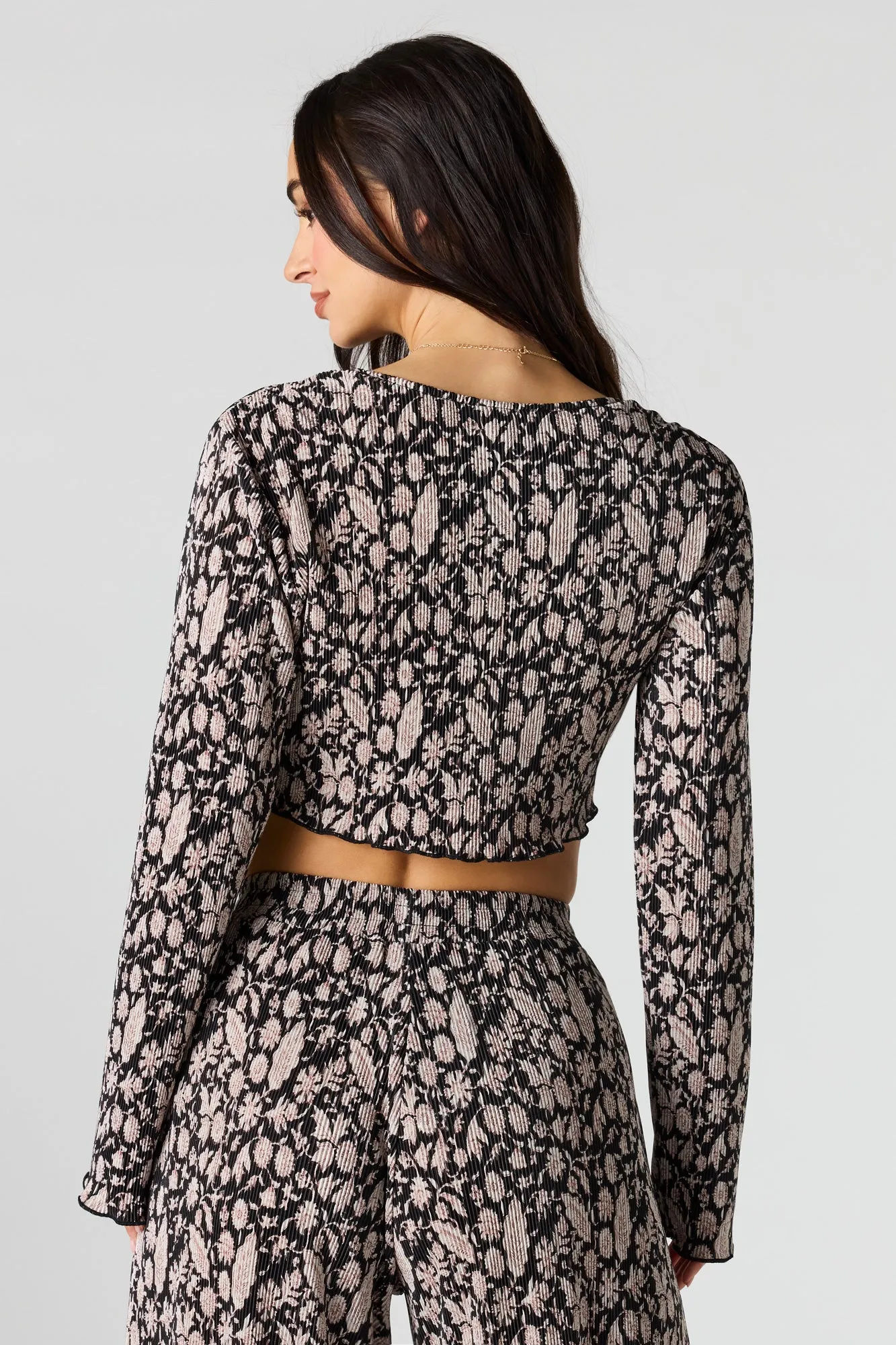 Ribbed Self-Tie Long Sleeve Top sold by Urban Planet product image thumbnail 2