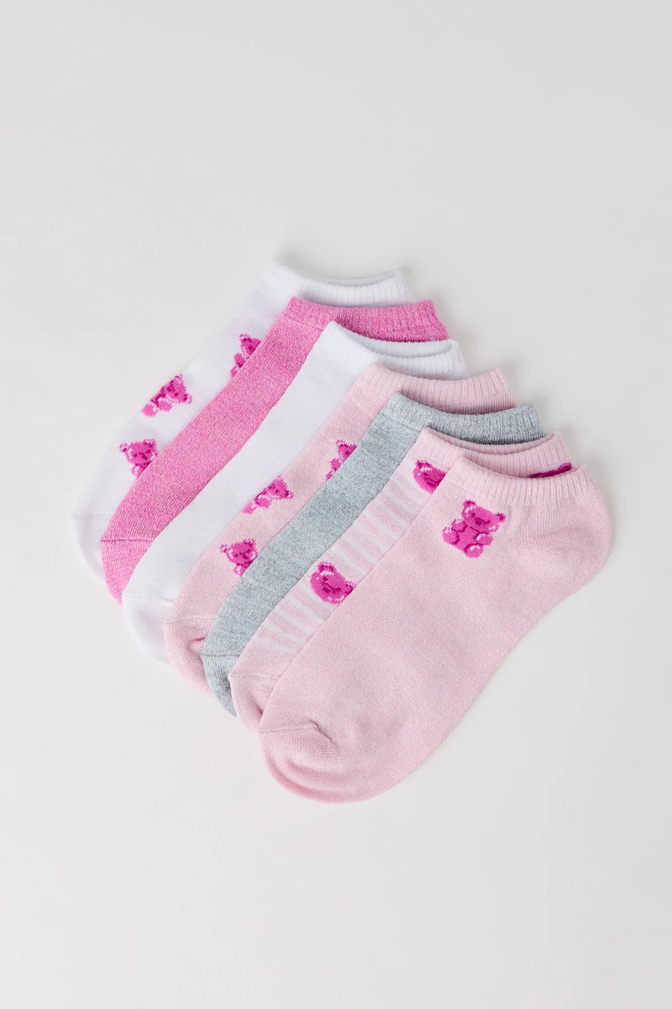 Teddy Bear Ankle Socks (7 Pack) sold by Urban Planet product image thumbnail 4