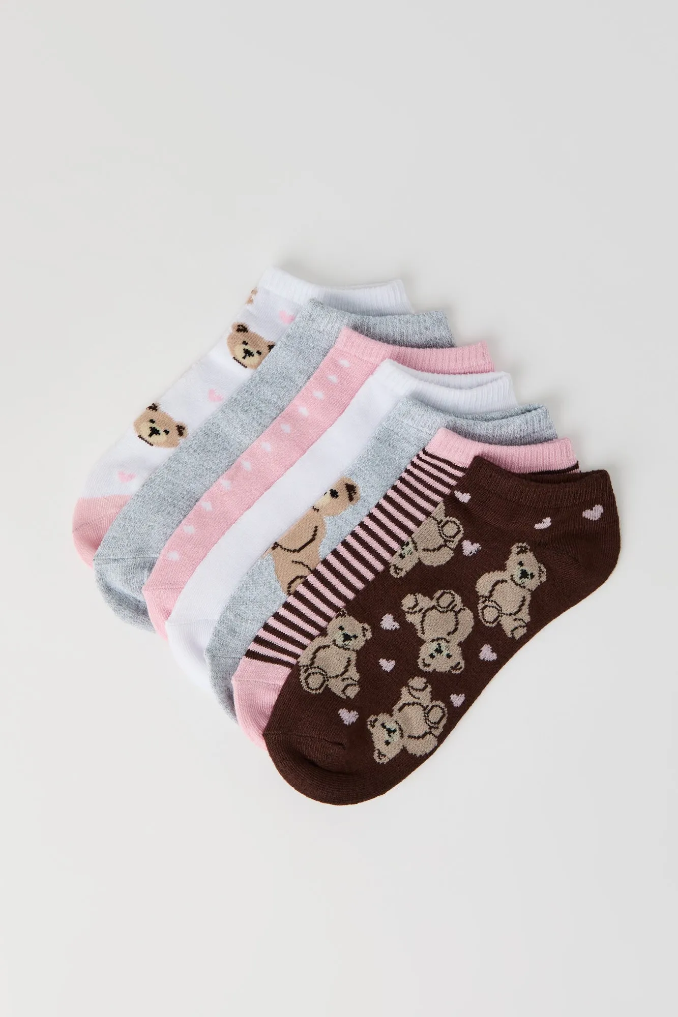 Teddy Bear Ankle Socks (7 Pack) sold by Urban Planet product image thumbnail 2