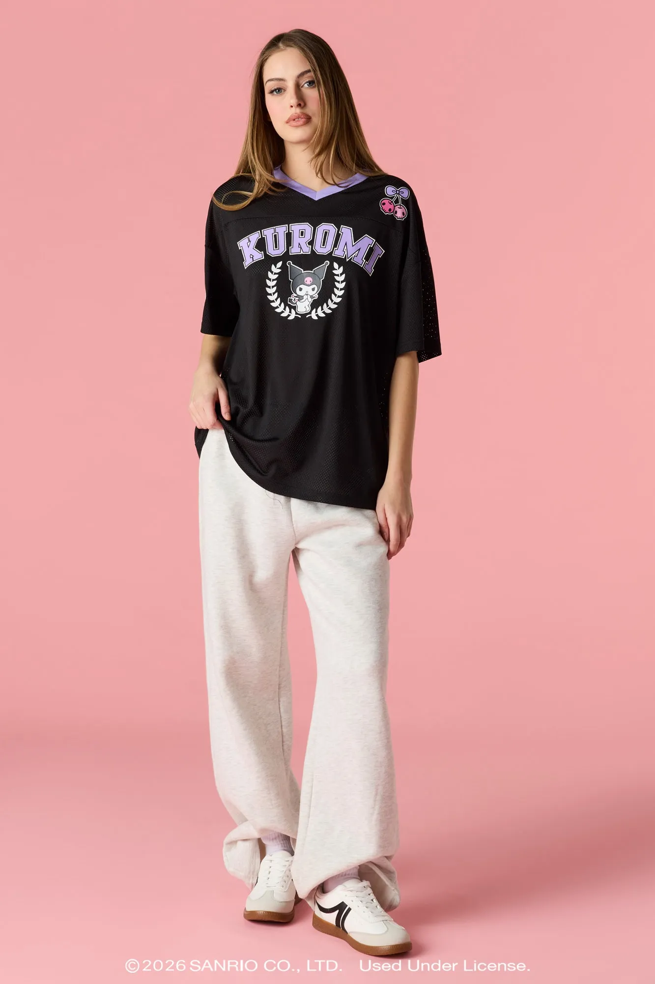 Kuromi™ Graphic Mesh Jersey sold by Urban Planet product image thumbnail 3