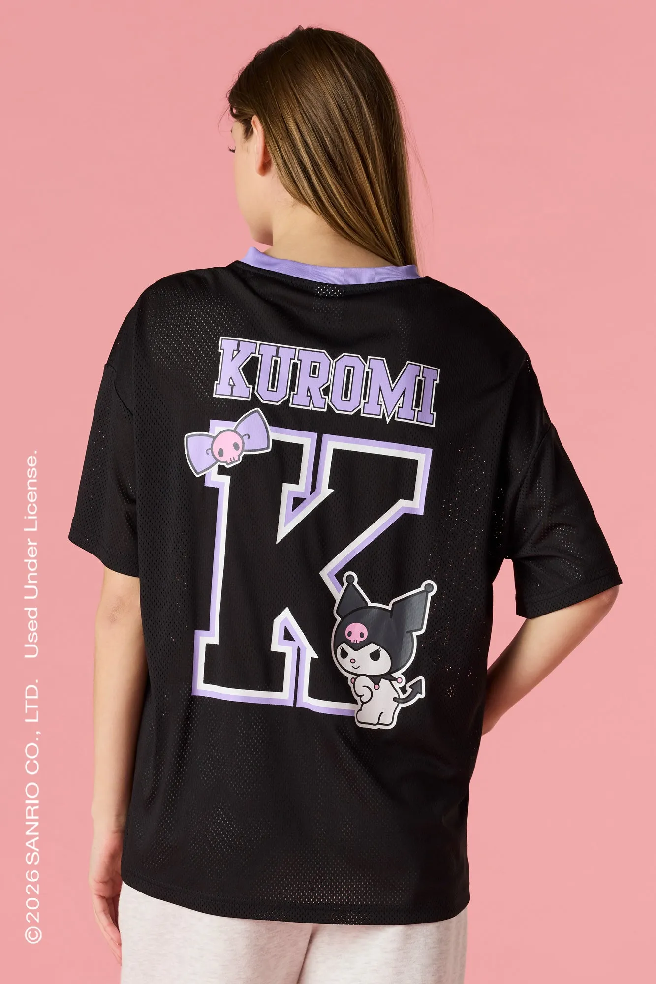 Kuromi™ Graphic Mesh Jersey sold by Urban Planet product image thumbnail 2