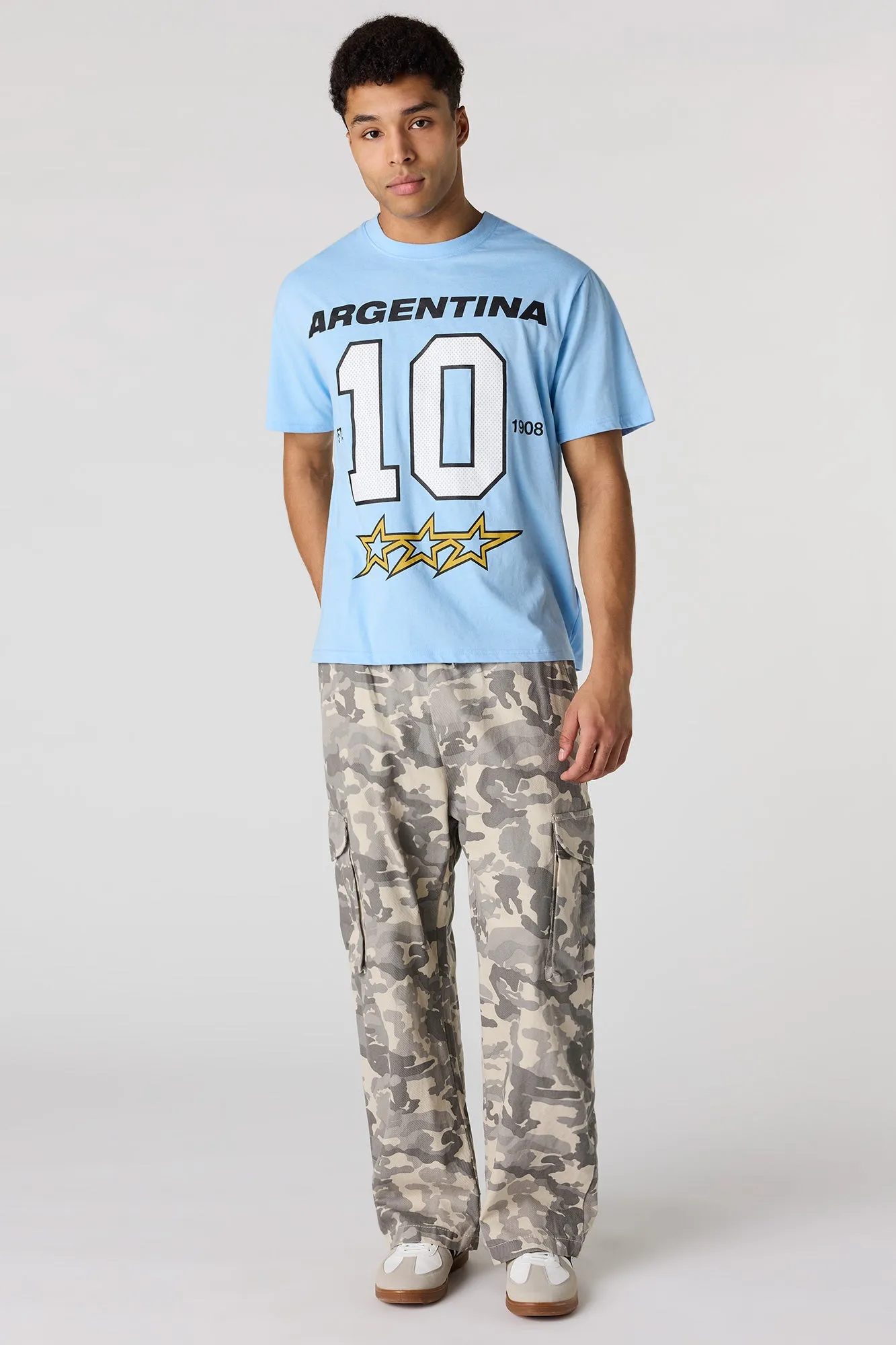 Premium Heavyweight Cotton Argentina Graphic T-Shirt sold by Urban Planet product image thumbnail 3