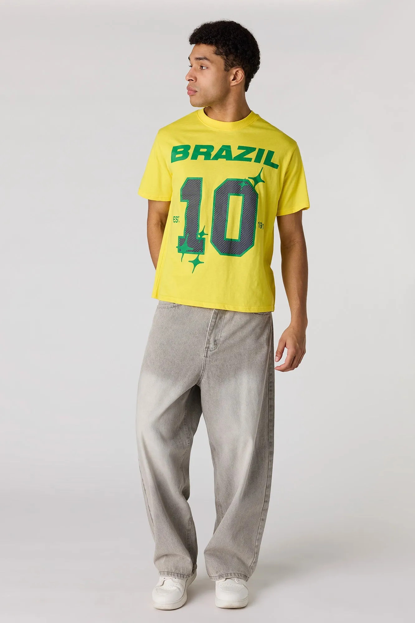 Premium Heavyweight Cotton Brazil Graphic T-Shirt sold by Urban Planet product image thumbnail 2