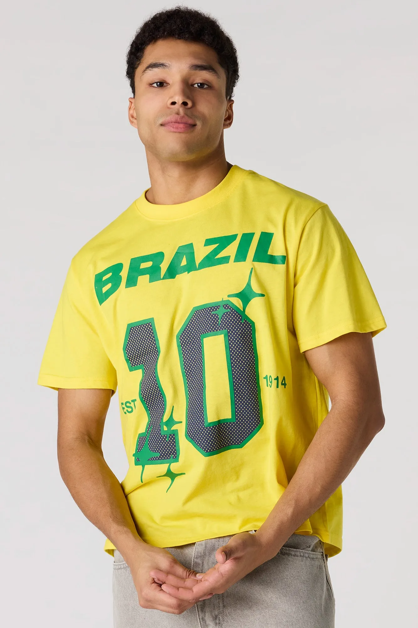 Premium Heavyweight Cotton Brazil Graphic T-Shirt sold by Urban Planet