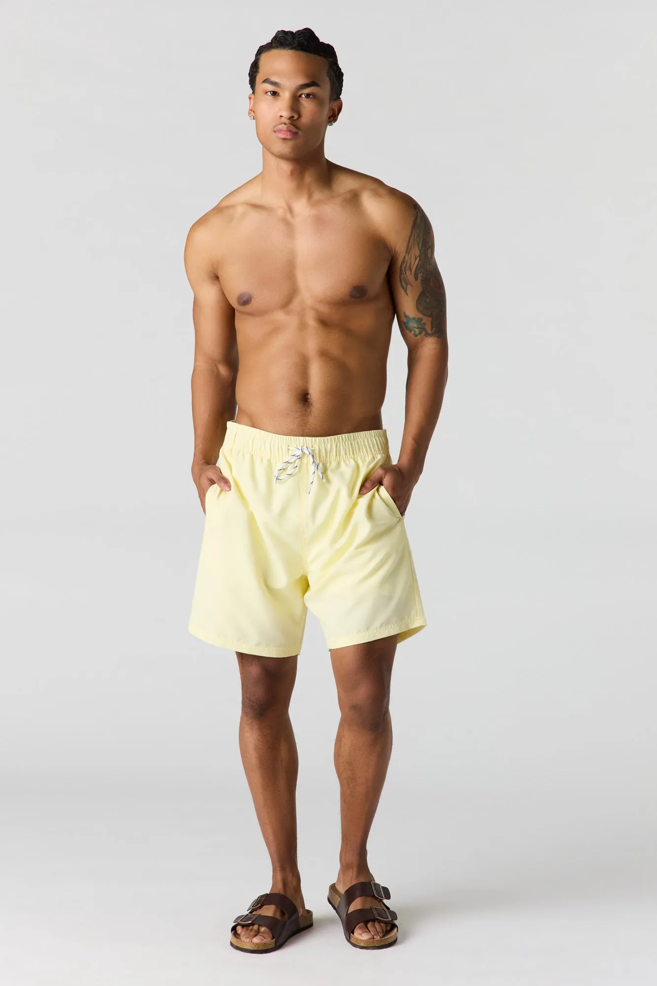 Solid Drawstring Swim Short sold by Urban Planet product image thumbnail 2