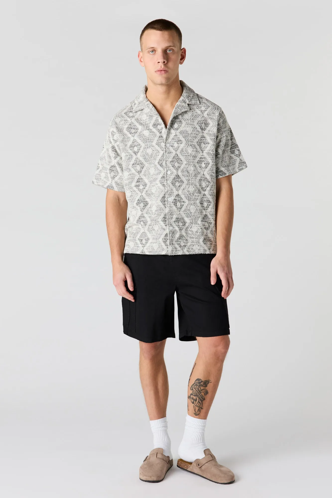 Geo Textured Button-Up Top sold by Urban Planet product image thumbnail 3