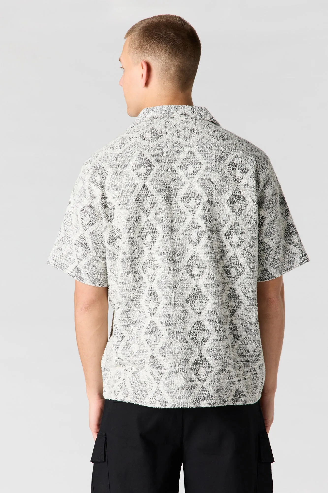 Geo Textured Button-Up Top sold by Urban Planet product image thumbnail 2