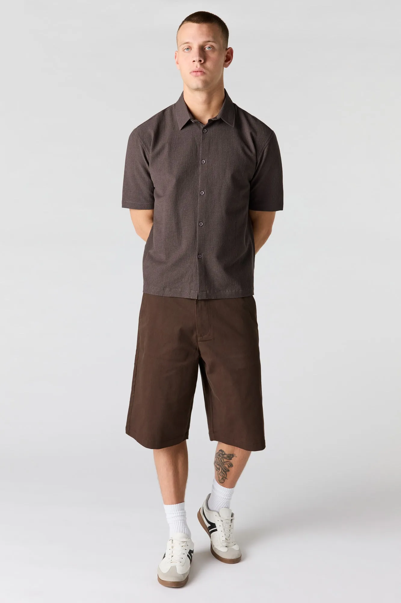 Textured Button-Up Top sold by Urban Planet product image thumbnail 3