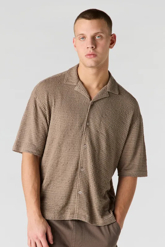 Textured Button-Up Top made by Urban Planet