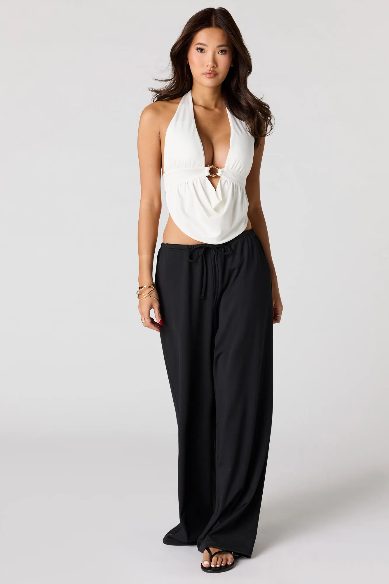 Slinky Metal Detail Halter Top sold by Urban Planet product image thumbnail 3