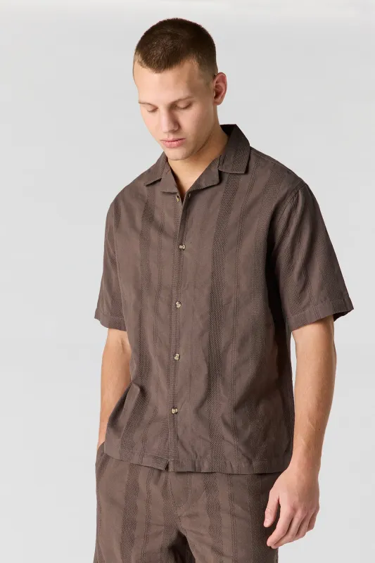 Textured Button-Up Top made by Urban Planet