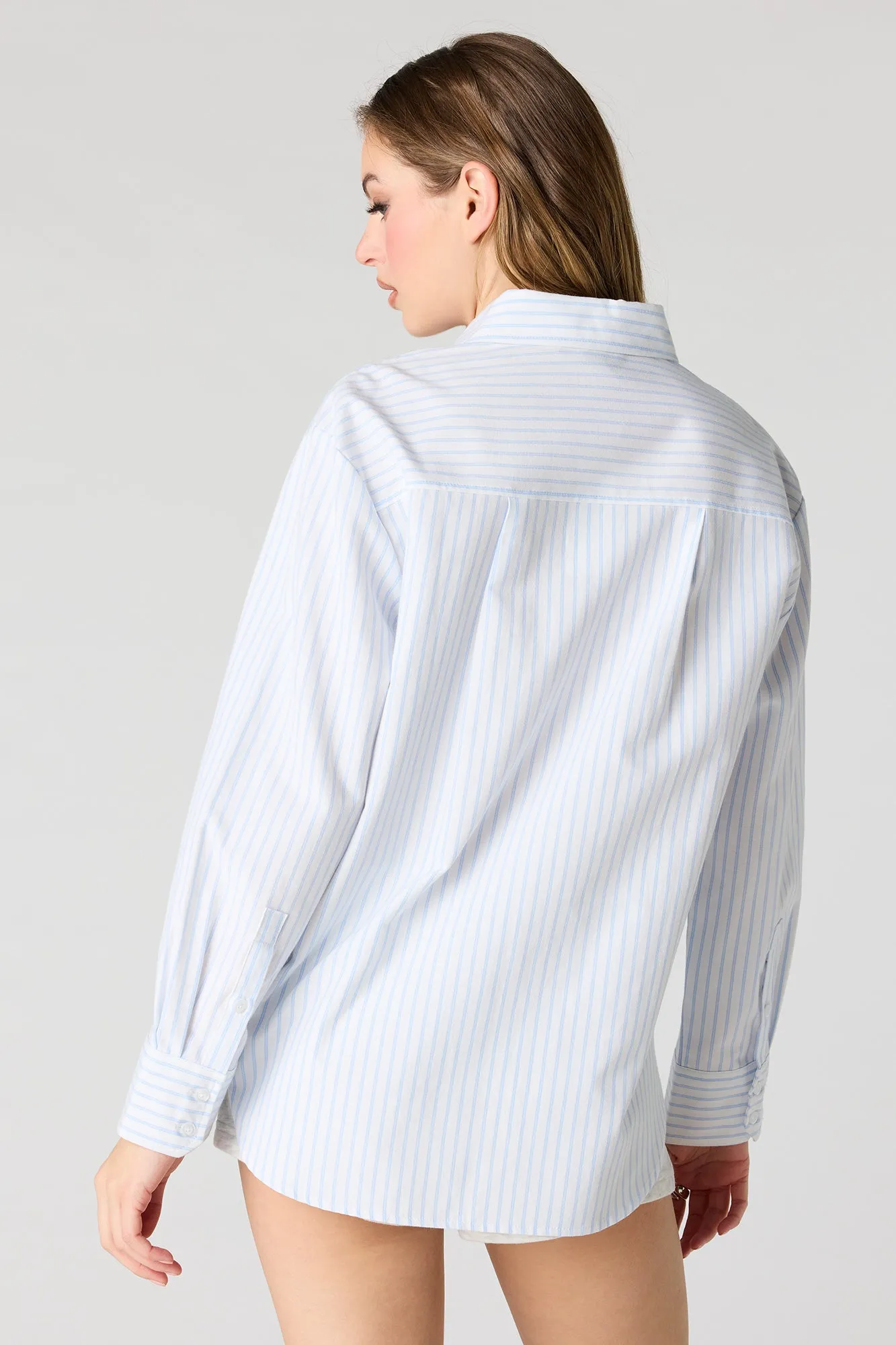 Oversized Button-Up Collared Long Sleeve Top sold by Urban Planet product image thumbnail 2