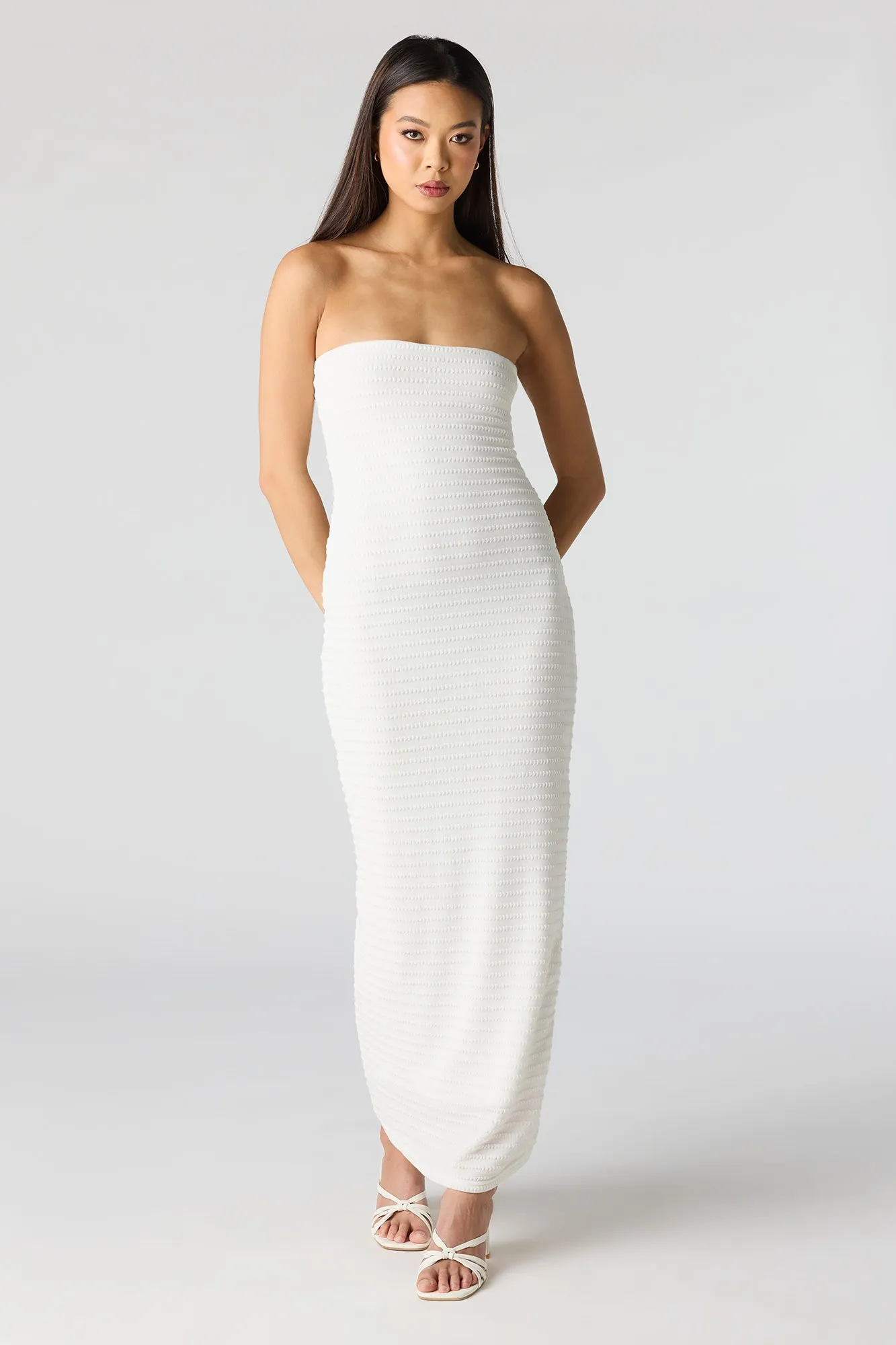 Knit Strapless Maxi Dress sold by Urban Planet product image thumbnail 4