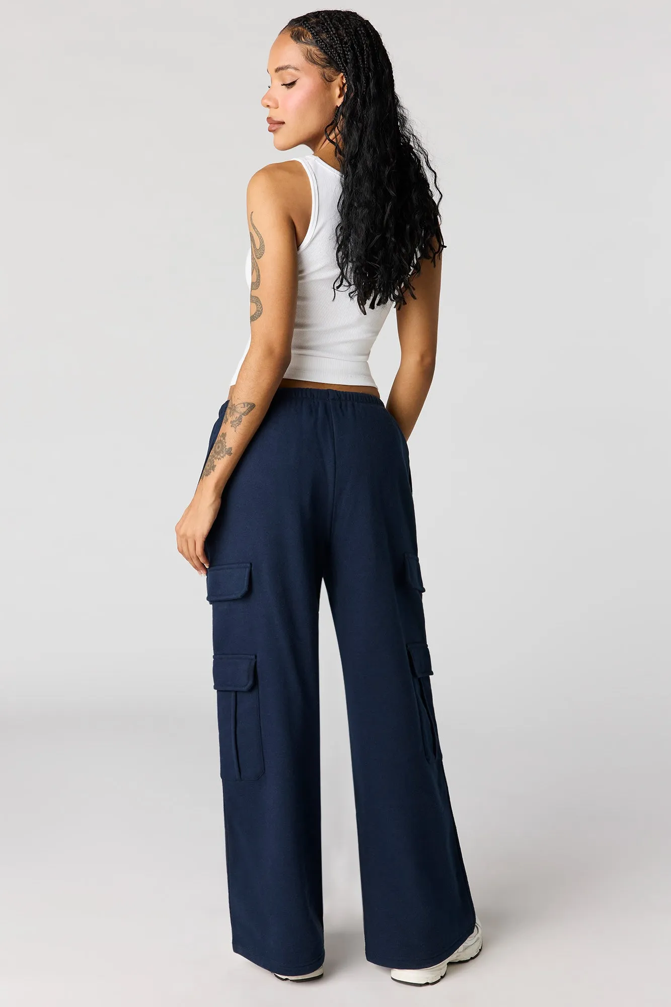 Luxe Fleece Wide Leg Sweatpant sold by Urban Planet product image thumbnail 3