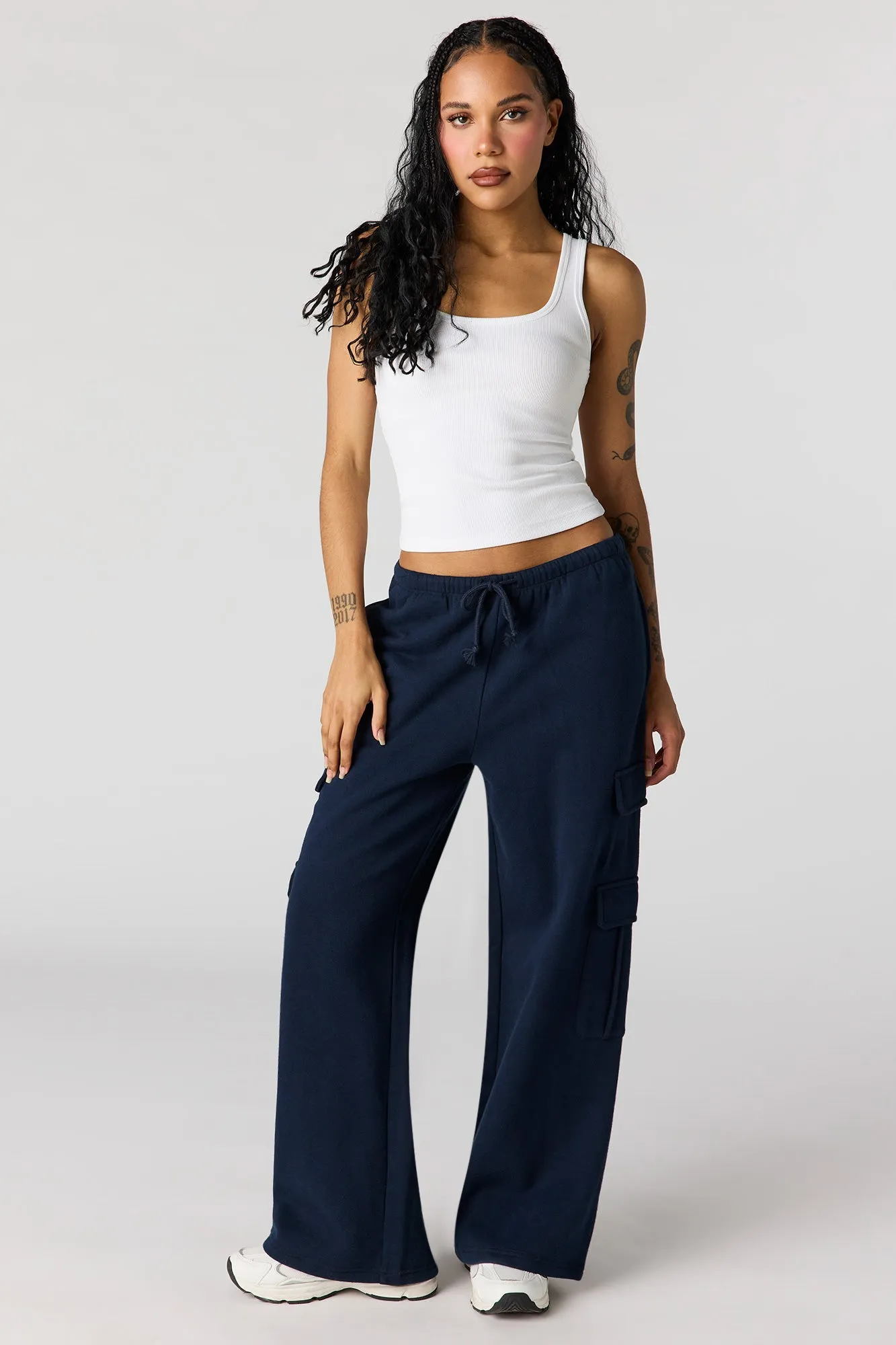 Luxe Fleece Wide Leg Sweatpant sold by Urban Planet
