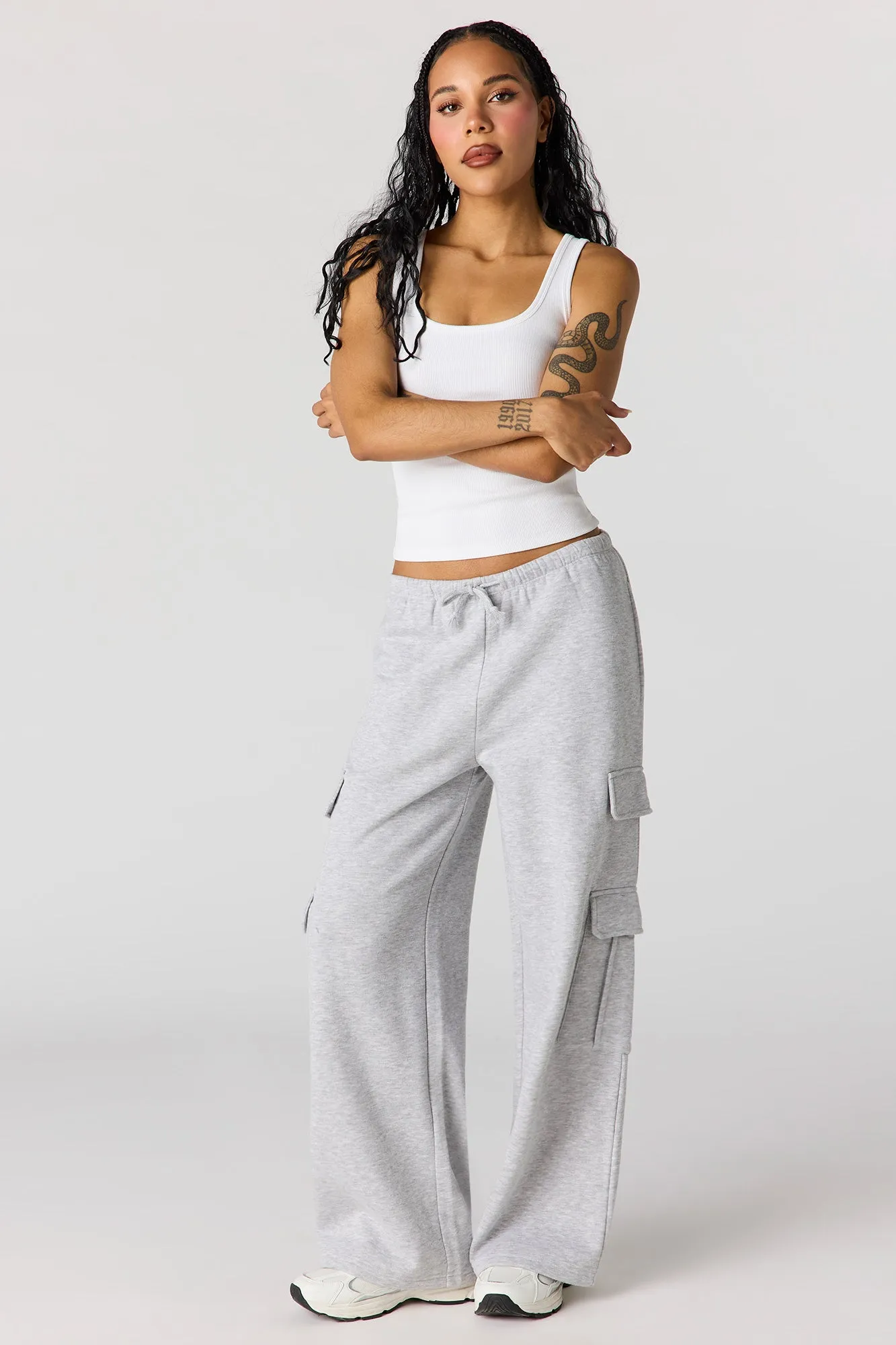 Luxe Fleece Wide Leg Sweatpant sold by Urban Planet product image thumbnail 4