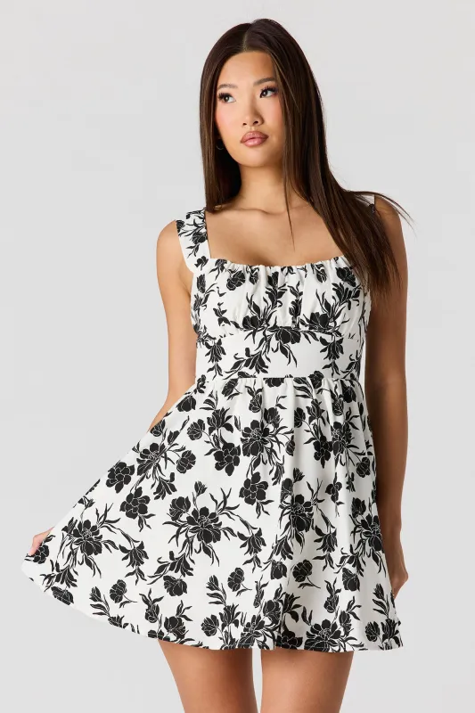 Linen-Blend A-Line Mini Dress made by Urban Planet