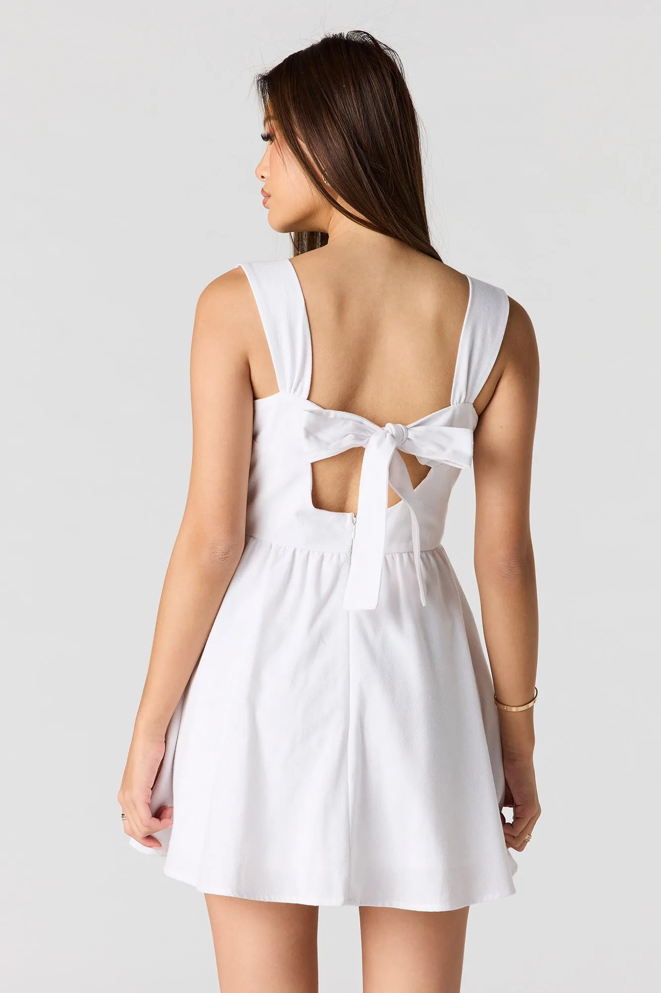 Linen-Blend A-Line Mini Dress sold by Urban Planet product image thumbnail 5