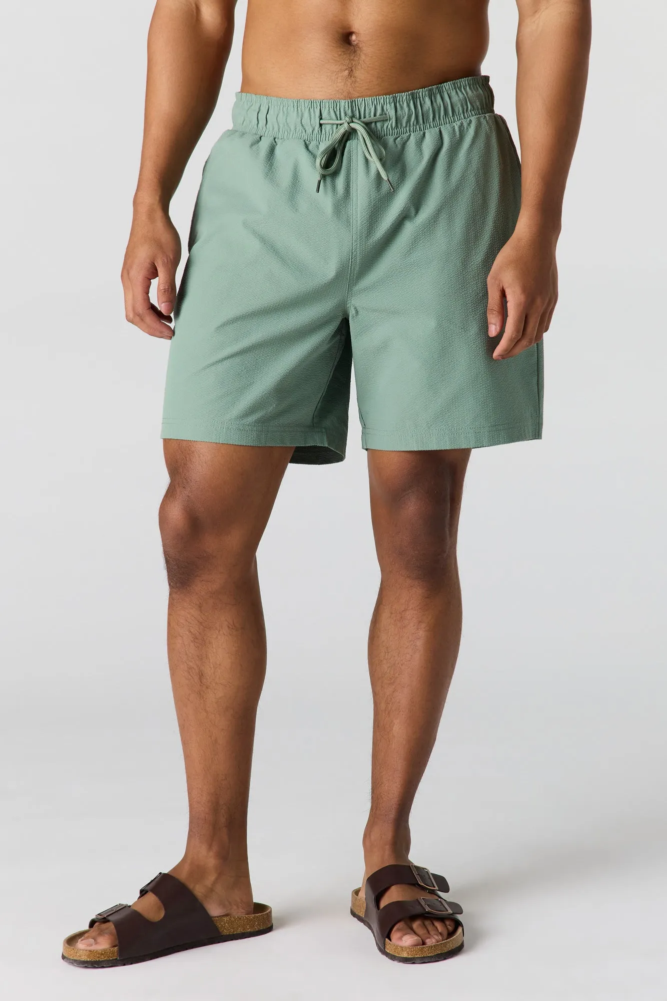 Solid Drawstring Swim Short sold by Urban Planet