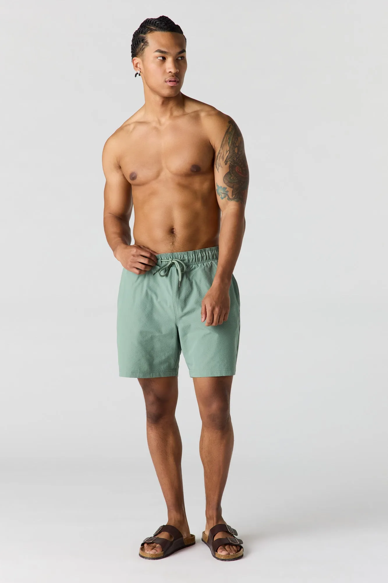 Solid Drawstring Swim Short sold by Urban Planet product image thumbnail 2