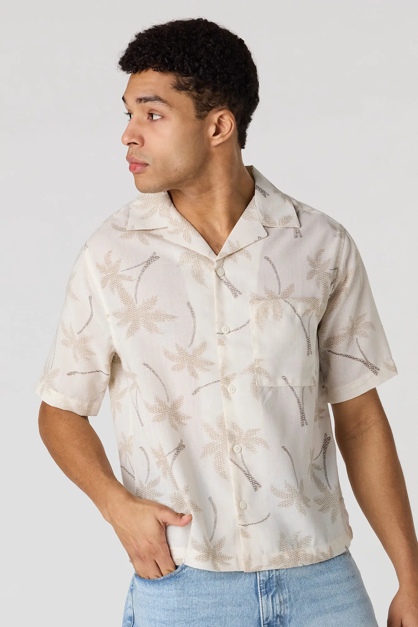 Printed Button-Up Collared Top sold by Urban Planet product image thumbnail 4