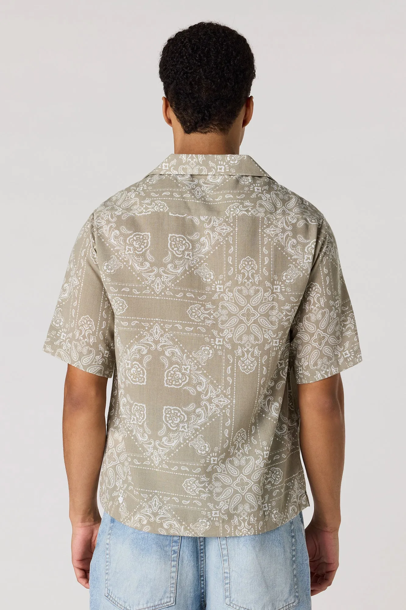 Printed Button-Up Collared Top sold by Urban Planet product image thumbnail 2