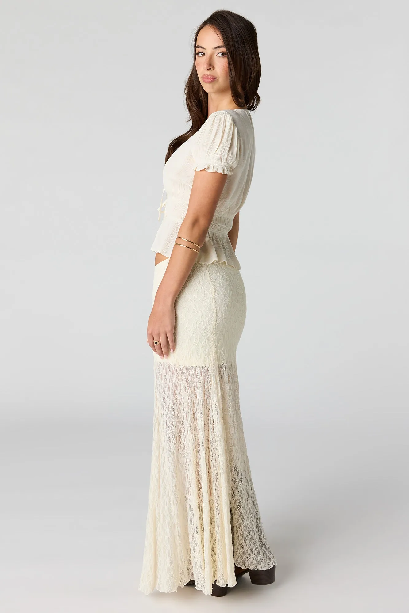 Lace Maxi Skirt sold by Urban Planet product image thumbnail 3