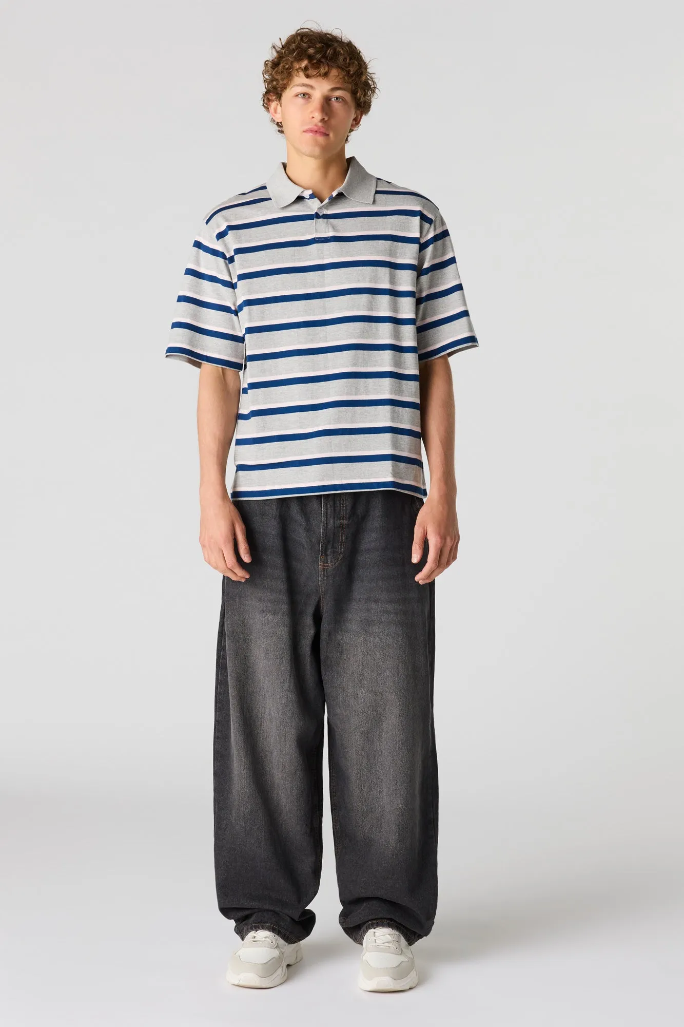 Boxy Striped Polo sold by Urban Planet product image thumbnail 3
