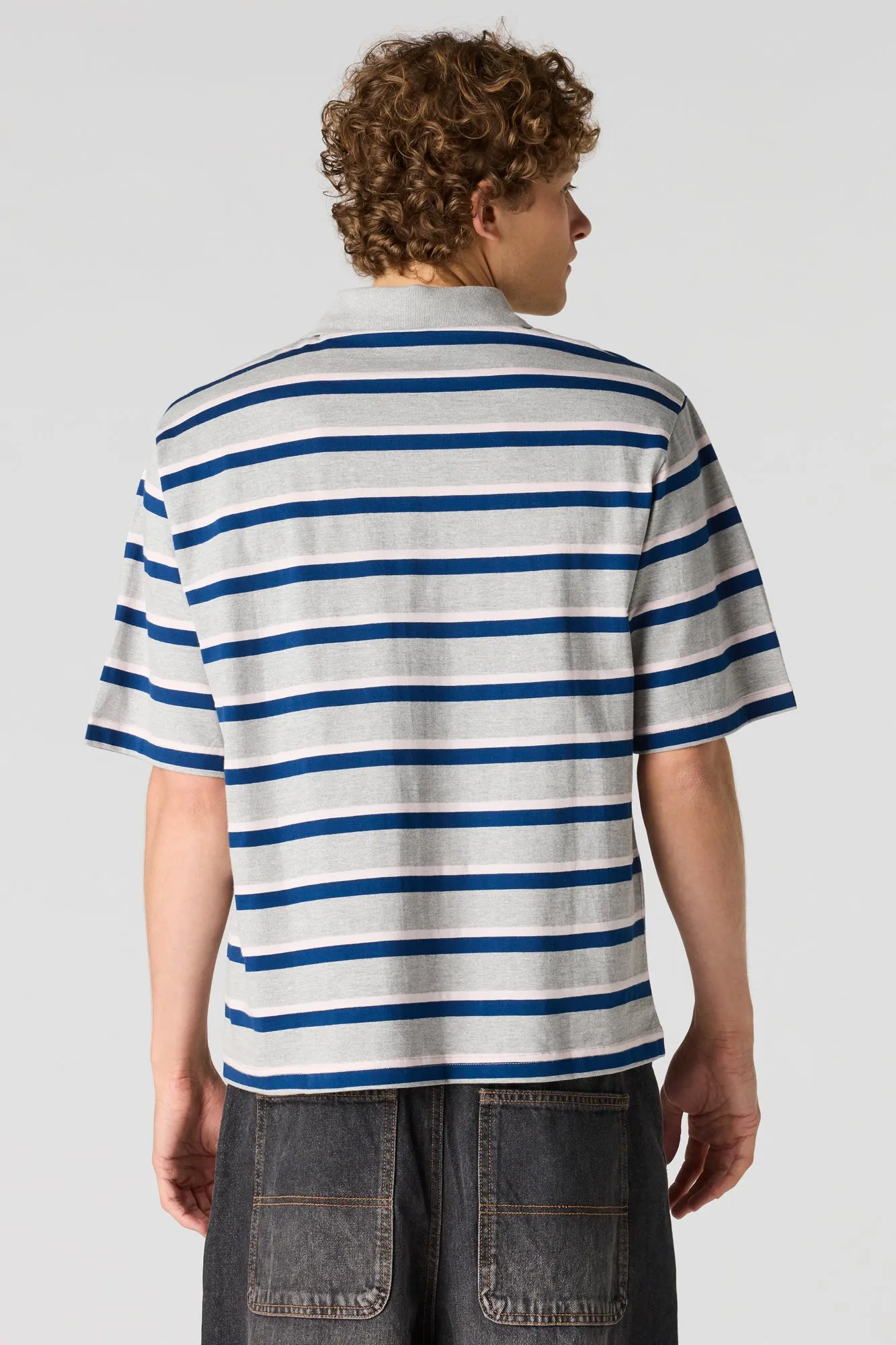 Boxy Striped Polo sold by Urban Planet product image thumbnail 2