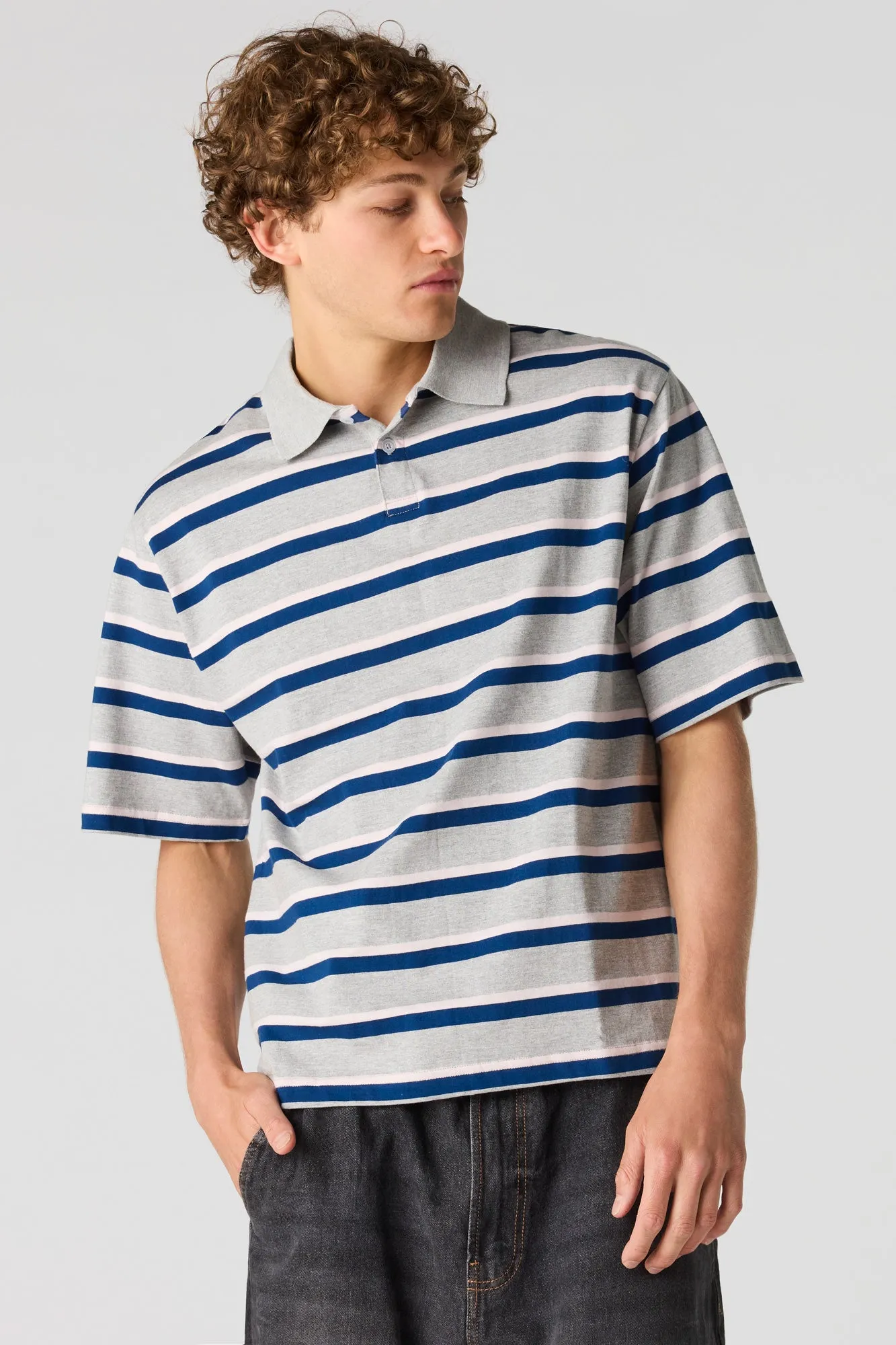 Boxy Striped Polo sold by Urban Planet