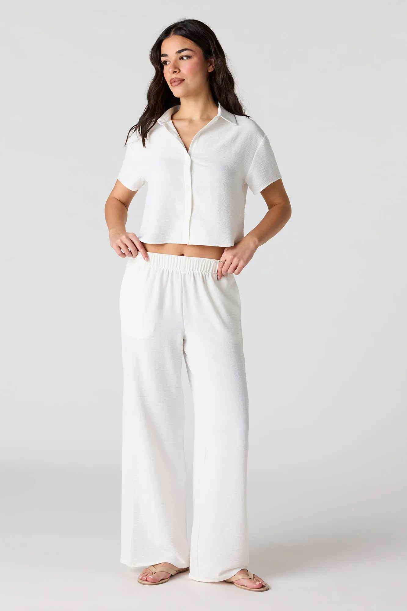 Flowy Wide Leg Pant sold by Urban Planet
