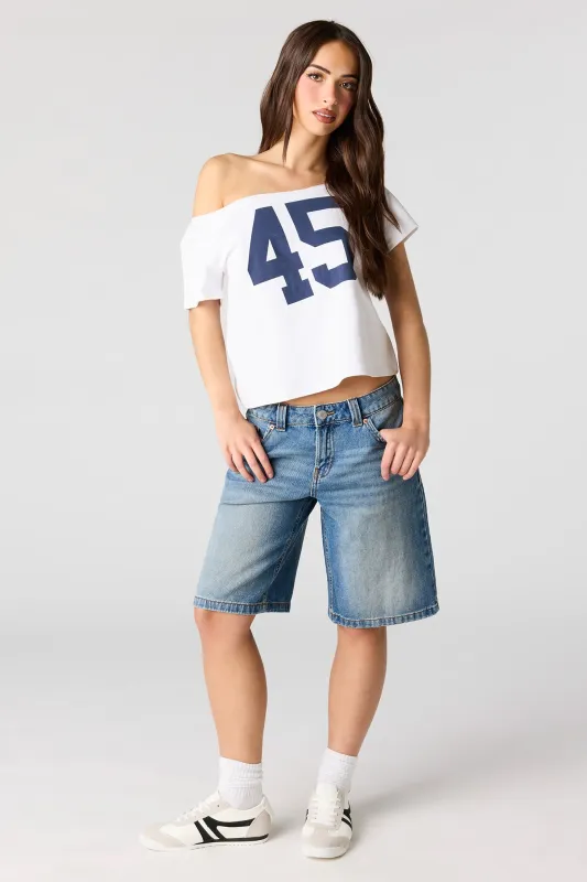 Low Rise Baggy Dark Jort made by Stitches