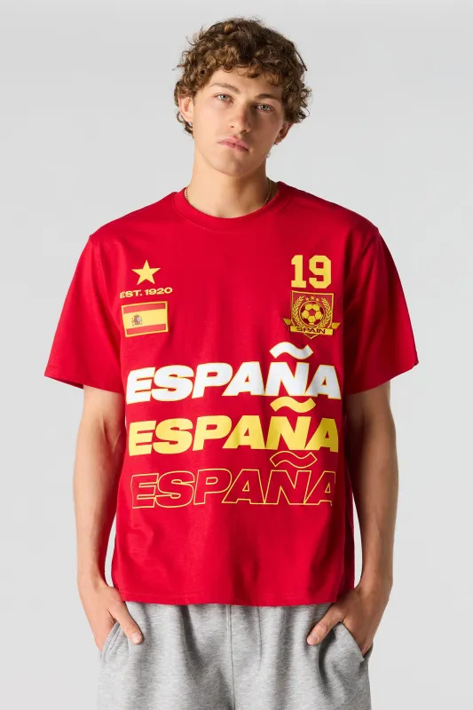 Spain Graphic Soccer T-Shirt made by Urban Planet